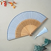 Bamboo Folding Fan with Tassel PW-WG495F3-04-1