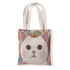 Cat Pattern Canvas Women's Tote Bags PW-WGA189E-06-1