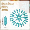 30Pcs Dyed Faceted Bullet Synthetic Turquoise Points for Wire Wrapped Pendants Making G-OC0005-98-2