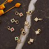 16Pcs 8 Colors Brass Micro Pave Cubic Zirconia Pendants KK-SZ0003-92-4