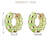 Enamel Striped Thick Hoop Earrings JE1110D-2