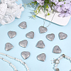 12Pcs 316 Stainless Steel Photo Locket Pendants STAS-HY0002-03-4