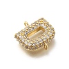 Brass Micro Pave Cubic Zirconia Links KK-I717-04D-2