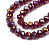 Electroplate Glass Beads Strands EGLA-A034-T8mm-B29-3