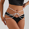 Zinc Alloy and Imitation Pearl Round Beaded Multi-Layered Waist Belly Chains for Women FS-WG06AFB-01-3