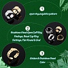 4Pcs 4 Styles 304 Stainless Steel Open Cuff Ring Findings STAS-UN0057-71-5