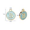 2 Sets 2 Styles Golden Plated Alloy Enamel Charms ENAM-YW0001-28C-7