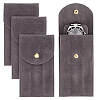 Rectangle Velvet Single Watch Storage Bag with Flip Cover ABAG-WH0044-46A-1