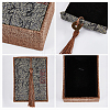 Rectangle Burlap Jewelry Necklace Boxes SBOX-PH0001-01-4