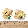 Brass & Glass & Plastic Stud Earrings EJEW-D302-03G-02-3