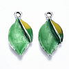 UV Plated Alloy Enamel Pendants PALLOY-S181-006-RS-1