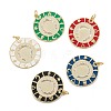 Brass Micro Pave Clear Cubic Zirconia Pendants KK-G399-07-1