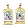 Brass Enamel Pendants KK-I355-18G-01-1