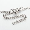 Mixed Shape Stainless Steel Pendant Anklets AJEW-AN00104-3