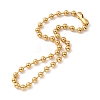 PVD Vacuum Plating 304 Stainless Steel Ball Chain Necklace & Bracelet Set STAS-D181-01G-02D-2