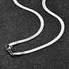 Anti-Tarnish 3mm Titanium Steel Flat Snake Chain Necklaces for Men Women NJEW-G160-03P-3