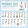 34Pcs 17 Styles Alloy European Dangle Charms PALLOY-TAC0263-4