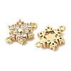Brass Micro Pave Cubic Zirconia Connector Charms KK-L258-03A-G-2