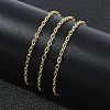 2MMM Brass Cable Chain Necklaces for Women KK-CBA2293-01G-2
