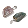 Natural Indian Agate Pendants G-B127-01P-04-3