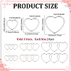 72Pcs 3 Styles 304 Stainless Steel Linking Ring STAS-ME0002-38-2