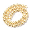 Electroplated Shell Pearl Beads Strands BSHE-G041-8mm-01-2