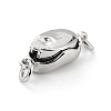 Anti-Tarnish Rhodium Plated 925 Sterling Silver Box Clasps STER-Z001-105A-S-3