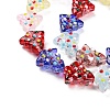 Handmade Bumpy Glass Beads Strands LAMP-F032-08-4