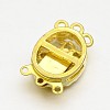 Filigree Oval with Vine Alloy Box Clasps PALLOY-N0122-77G-2