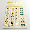 Cool Body Art Removable Mixed Shapes Fake Temporary Tattoos Metallic Paper Stickers X-AJEW-Q081-03-1