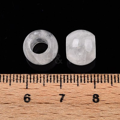 Natural Quartz Crystal European Beads G-T092-10mm-24-1