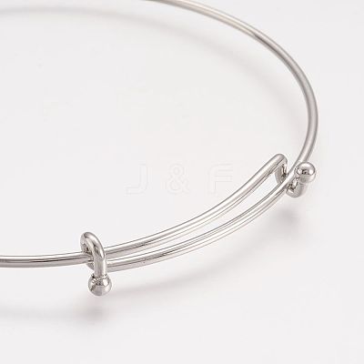Tarnish Resistant 304 Stainless Steel Expandable Bangle Making X-BJEW-F243-01P-1