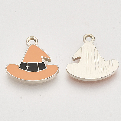 Light Gold Plated Alloy Enamel Pendants LS-X-ENAM-T009-33A-1