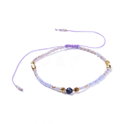 Adjustable Nylon Thread Braided Beads Bracelets BJEW-JB04379-02-1