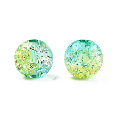 Transparent Crackle Acrylic Beads CACR-N002-06A-1