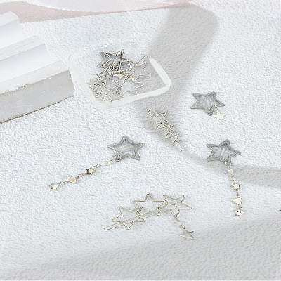 8Pcs 4 Style Alloy Alligator Hair Clips OHAR-LP0001-19-1