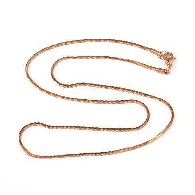 304 Stainless Steel Square Snake Chains Necklaces NJEW-K049-05G-1