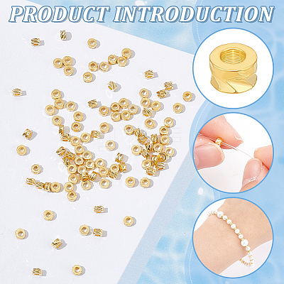 150Pcs Brass Bead KK-BC0013-53A-1
