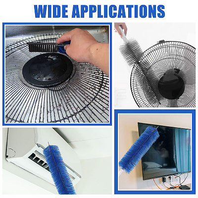 2Pcs 2 Colors Plastic & Nylon Brushes TOOL-CA0001-35-1