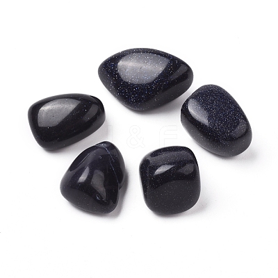 Synthetic Blue Goldstone Beads G-K302-A14-1