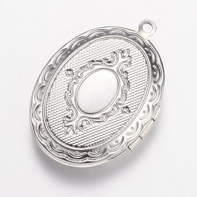 Brass Locket Pendants X-KK-N0116-054P-1