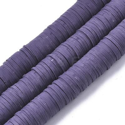 Flat Round Handmade Polymer Clay Beads CLAY-R067-12mm-04-1