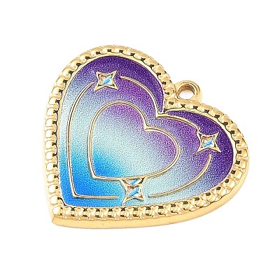 304 Stainless Steel Enamel Pendants STAS-Z186-12G-03-1