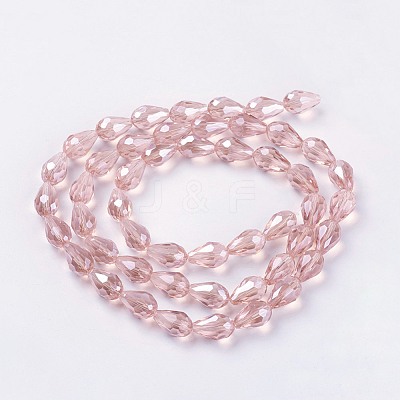 Electroplate Glass Beads Strands X-EGLA-R008-15x10mm-7-1