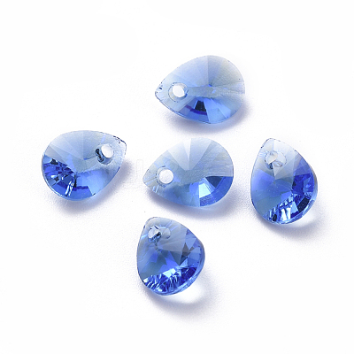 Glass Rhinestone Charms RGLA-L021-B-M-1