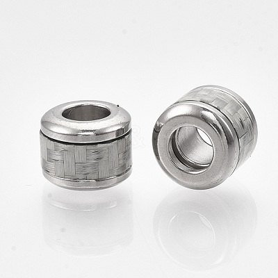 304 Stainless Steel European Beads STAS-S079-99F-P-1
