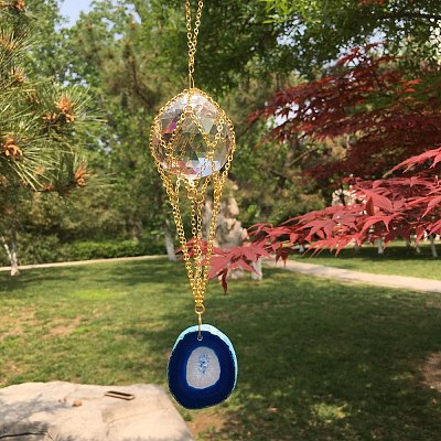 K9 Glass Round Pendant Decorations PW-WG74237-02-1