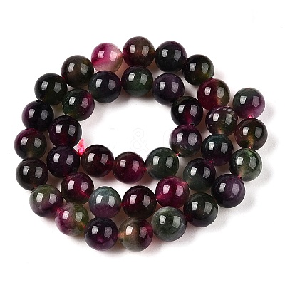 Dyed Natural White Jade Beads Strands G-T138-10mm-210-3-1
