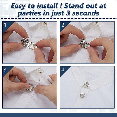 4Pcs 1-Hole Alloy & Glass Buttons FIND-FG0004-59P-1