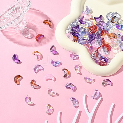 100Pcs Electroplate Transparent Glass Bead EGLA-SZ0001-42-1